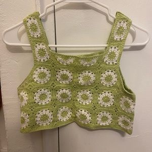 Crochet Cropped Tank, size S